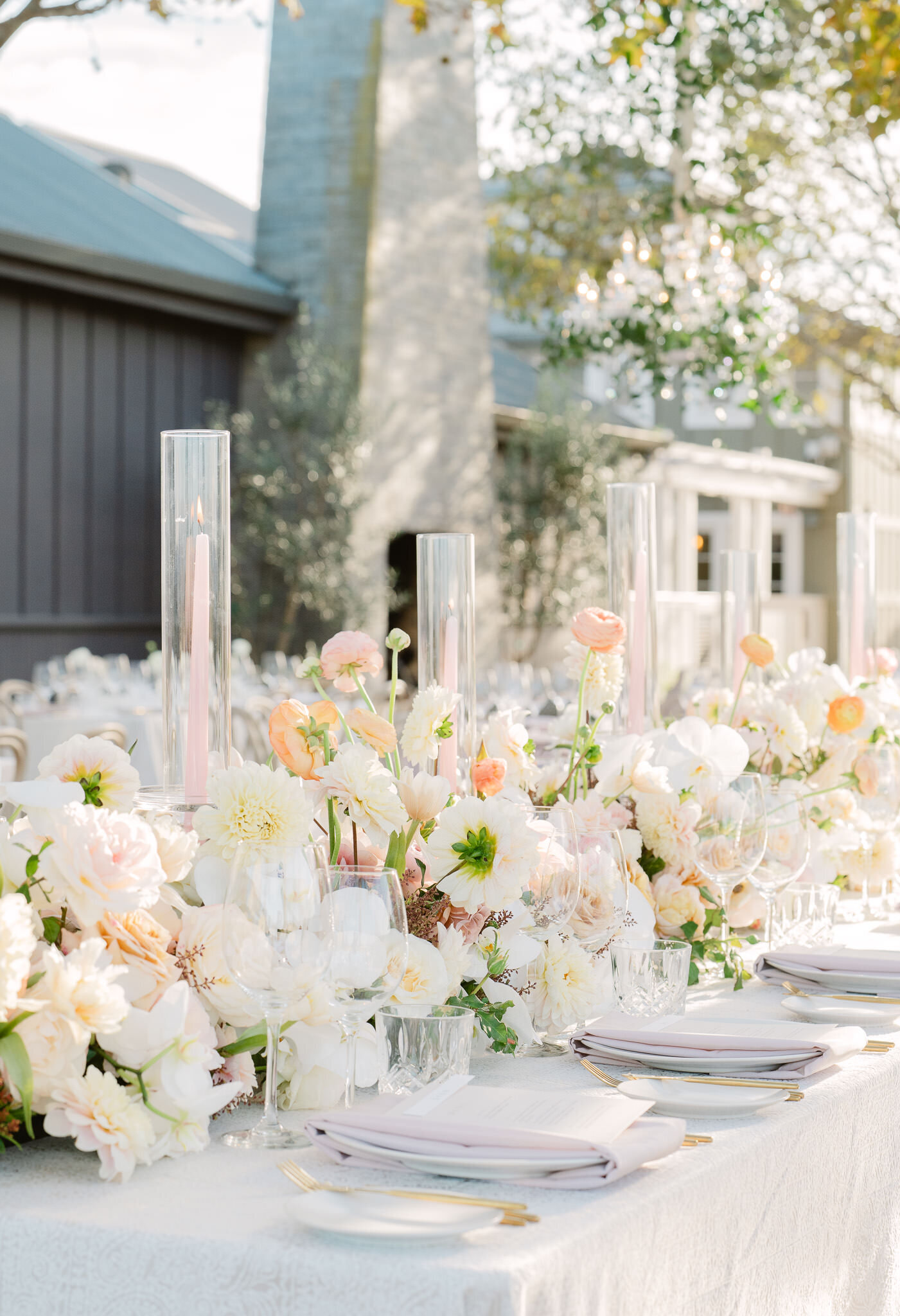 beautiful wedding decoration and flower arrangements