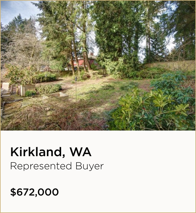 Kirkland, WA $672,000 – Represented Buyer