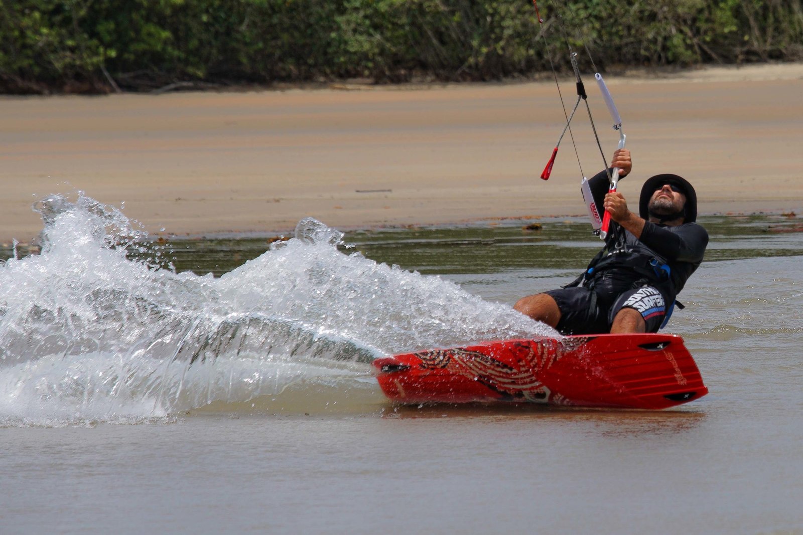 Kite surfer in action. Photo by Ross Photography, Trinidad, W.I..