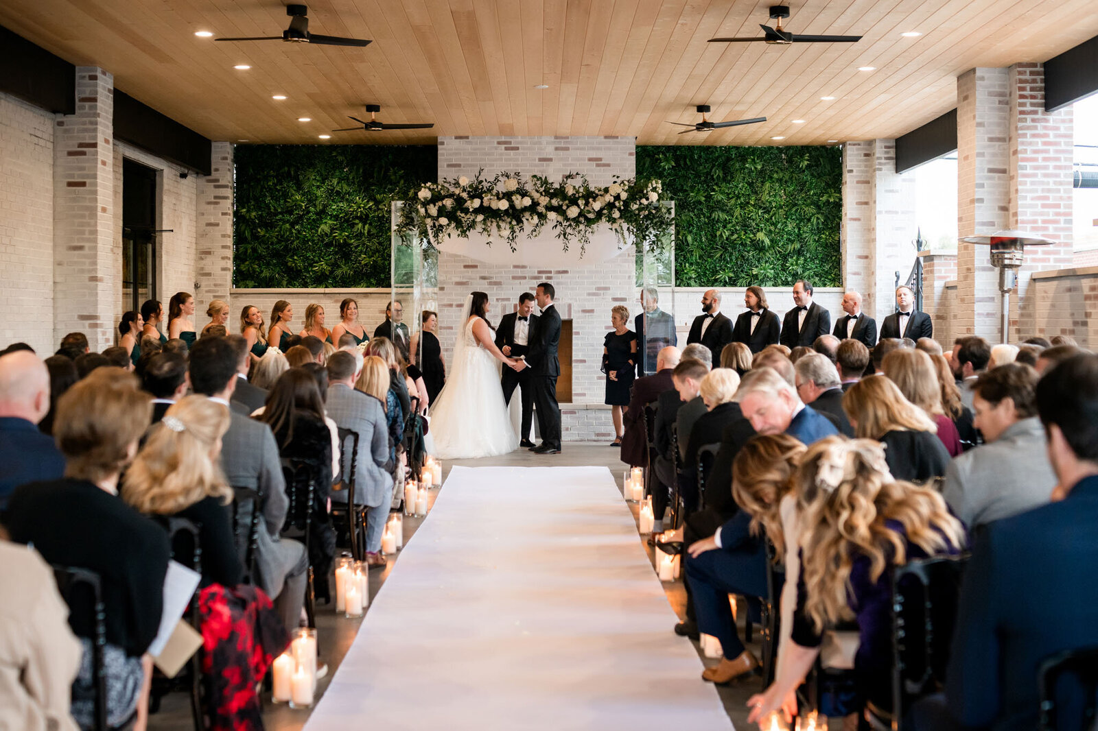 an indoor wedding ceremony at Grbic Events, a wedding venue in St. Louis.