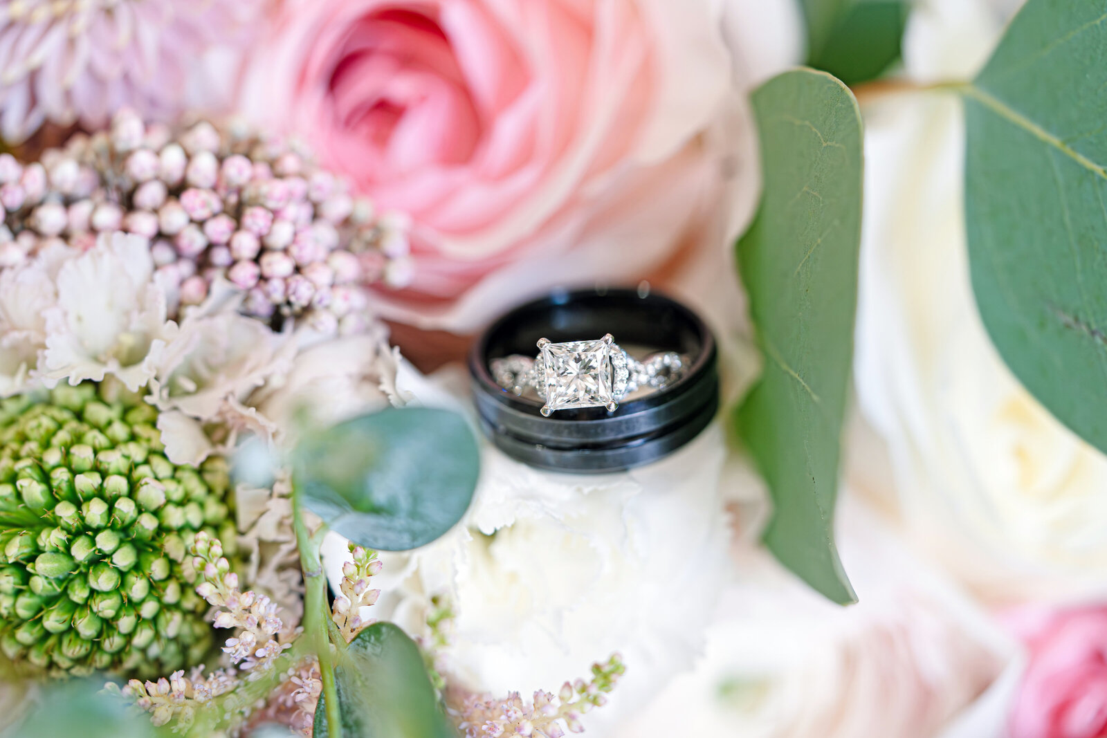 wedding ring detail shots during wisconsin wedding