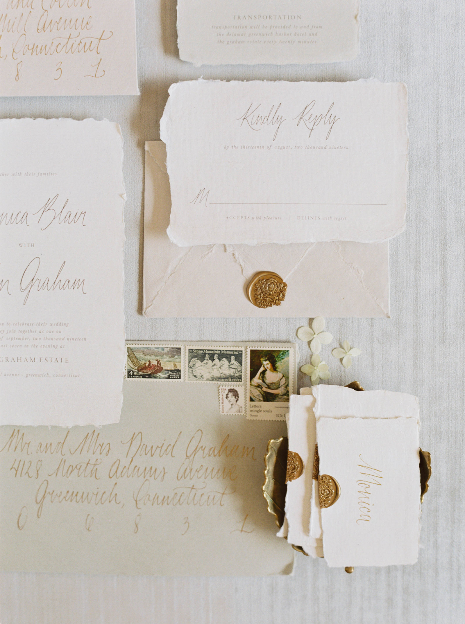 Florence Wedding Invitations, Handmade Paper