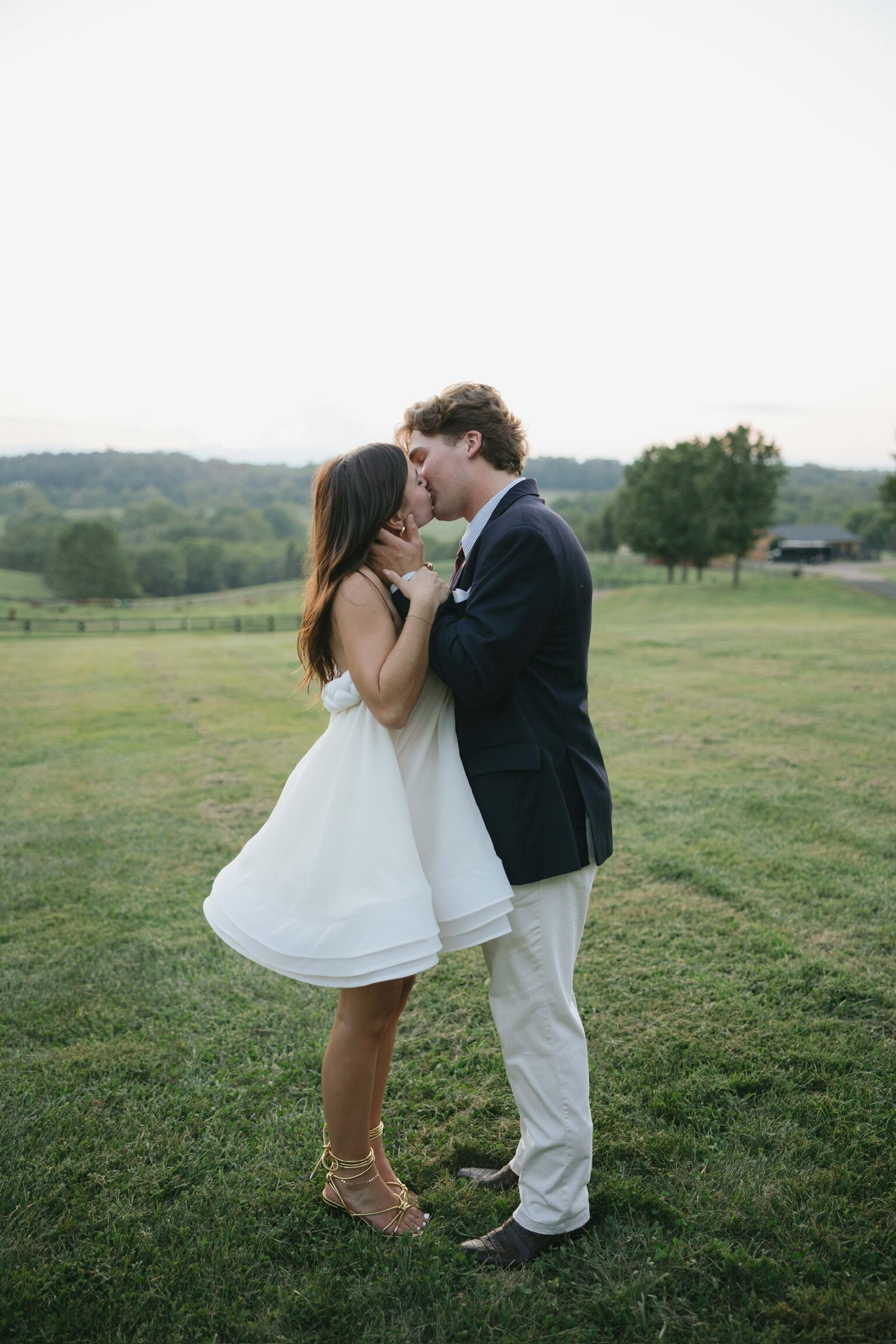 bride and groom at Highland Ridge Farm