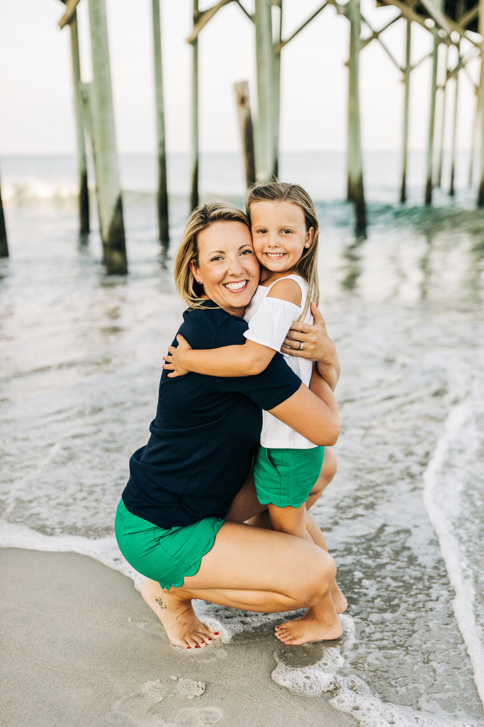 Mother and Daughter Family Beach photo  | Wilmington NC | The Axtells Photo and Film