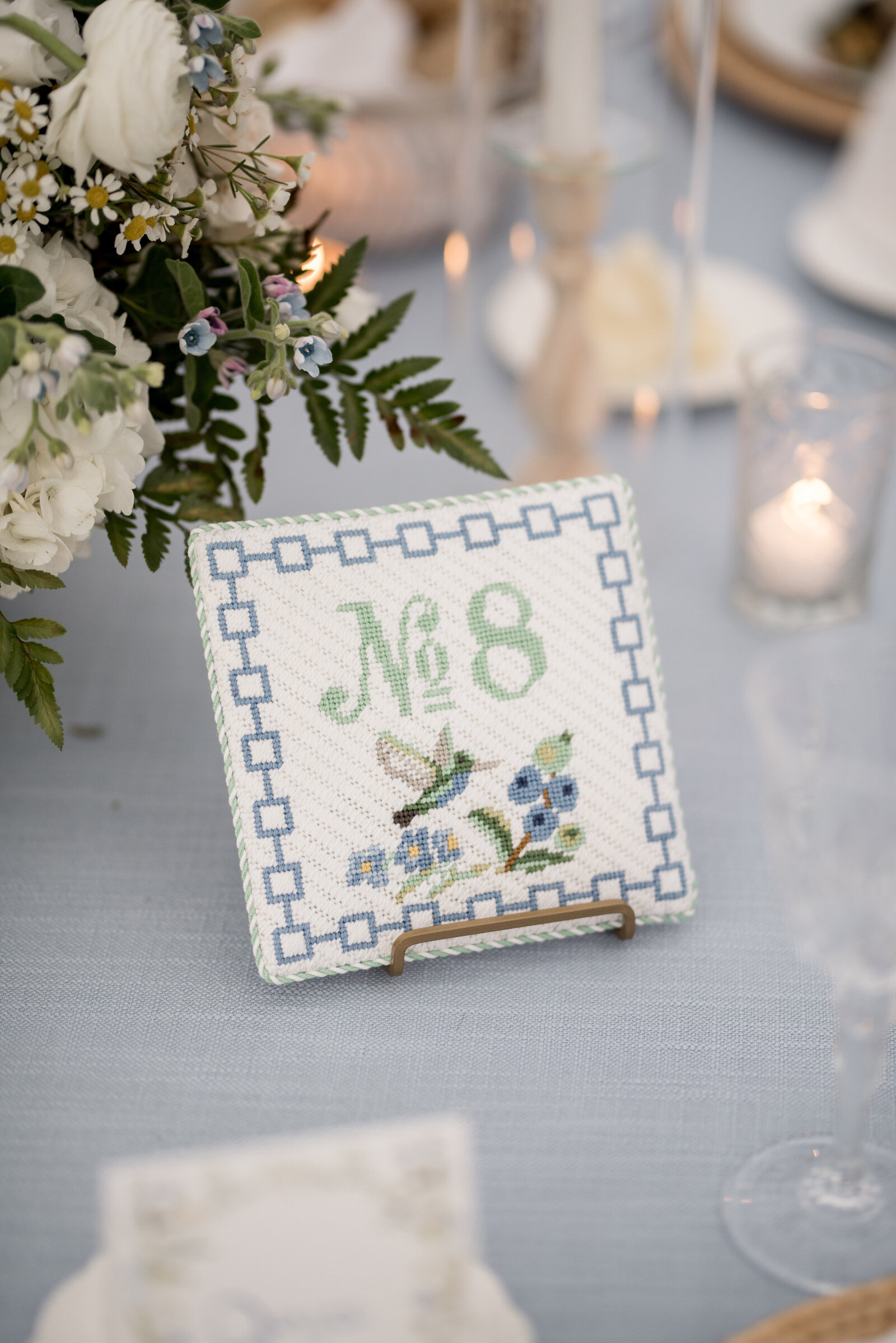 Immersive and Luxury Private Estate and Tented Wedding with Blue, Green and White Color Palette-27