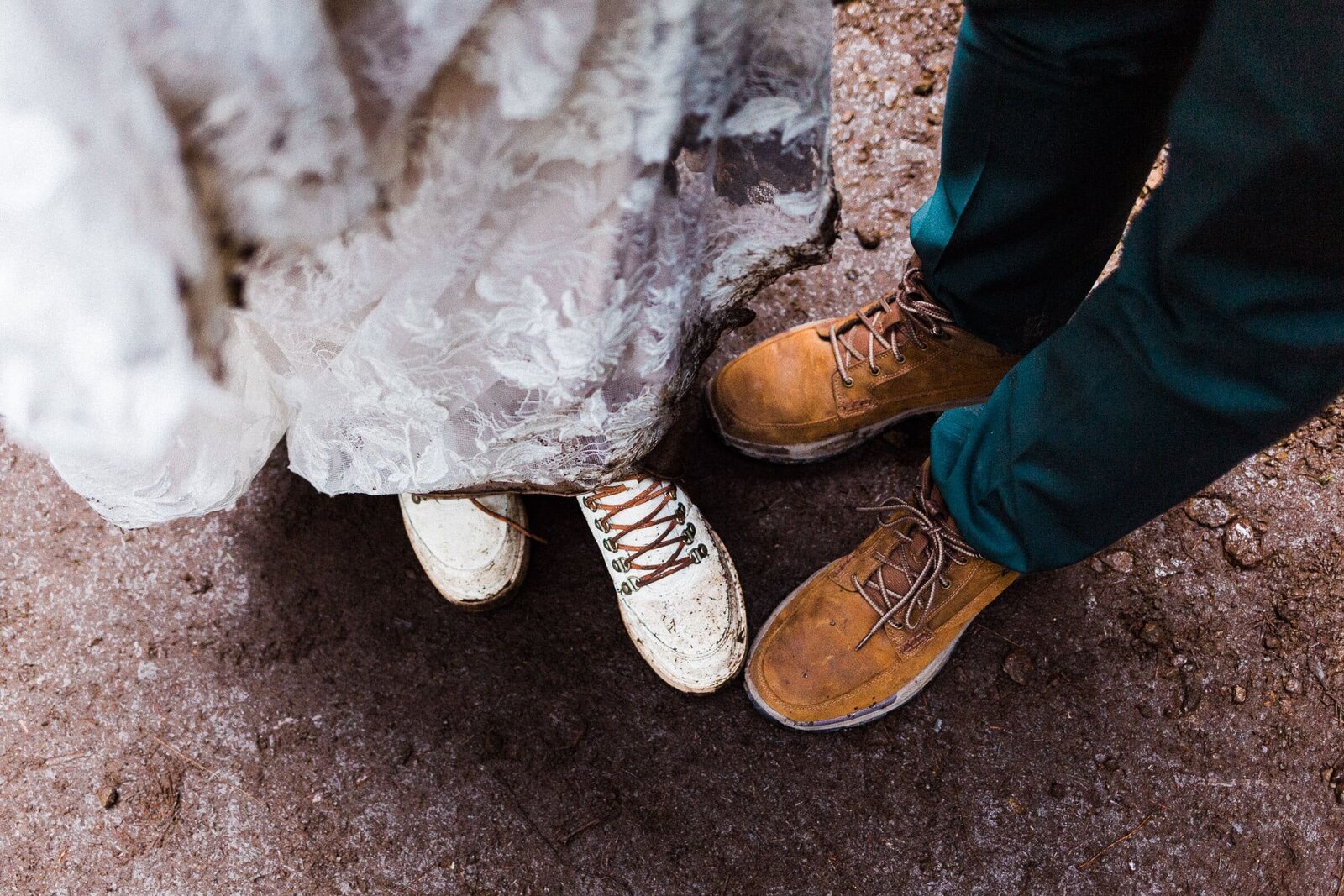 wedding hiking boots