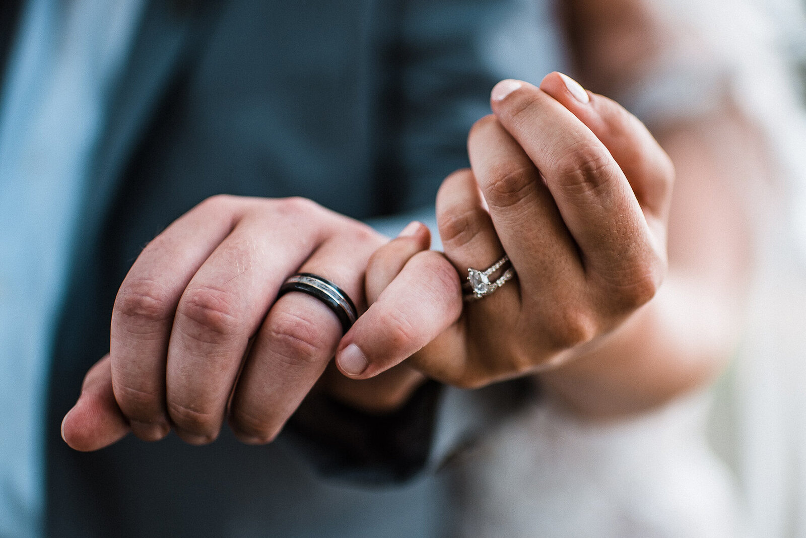 pinky promise with wedding rings