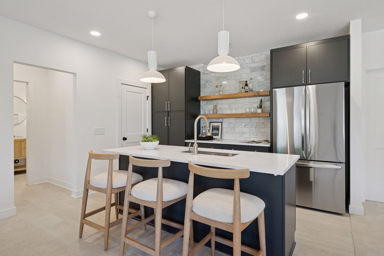 4404 West 58th Street - Lower Level Wetbar Designer Lighting Highlight 