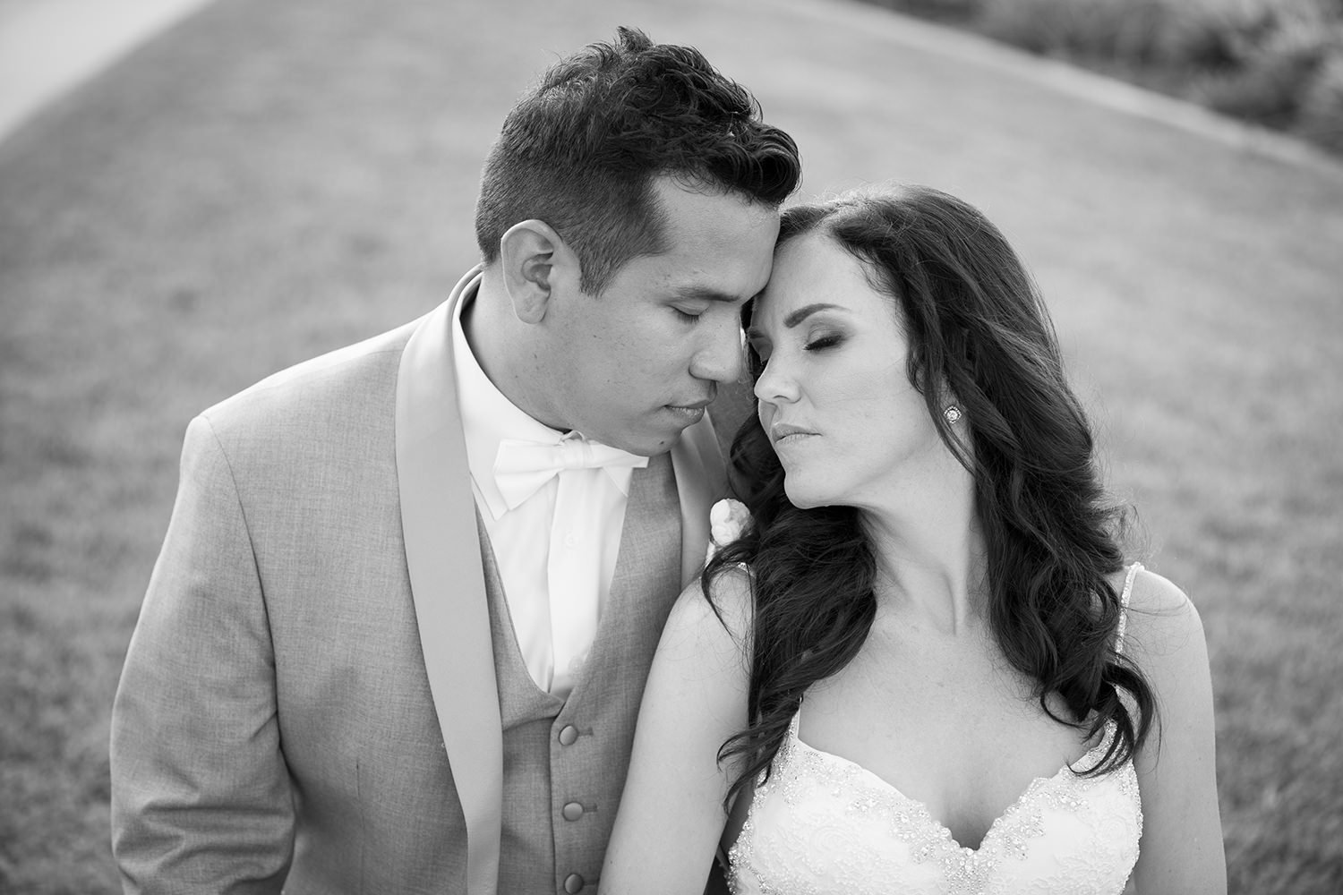 bride and groom romantic image at coronado community center