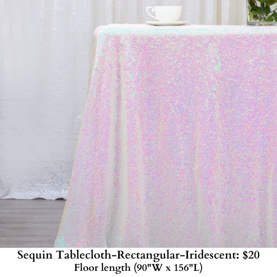 Sequin Tablecloth-Rectangular-Iridescent-290