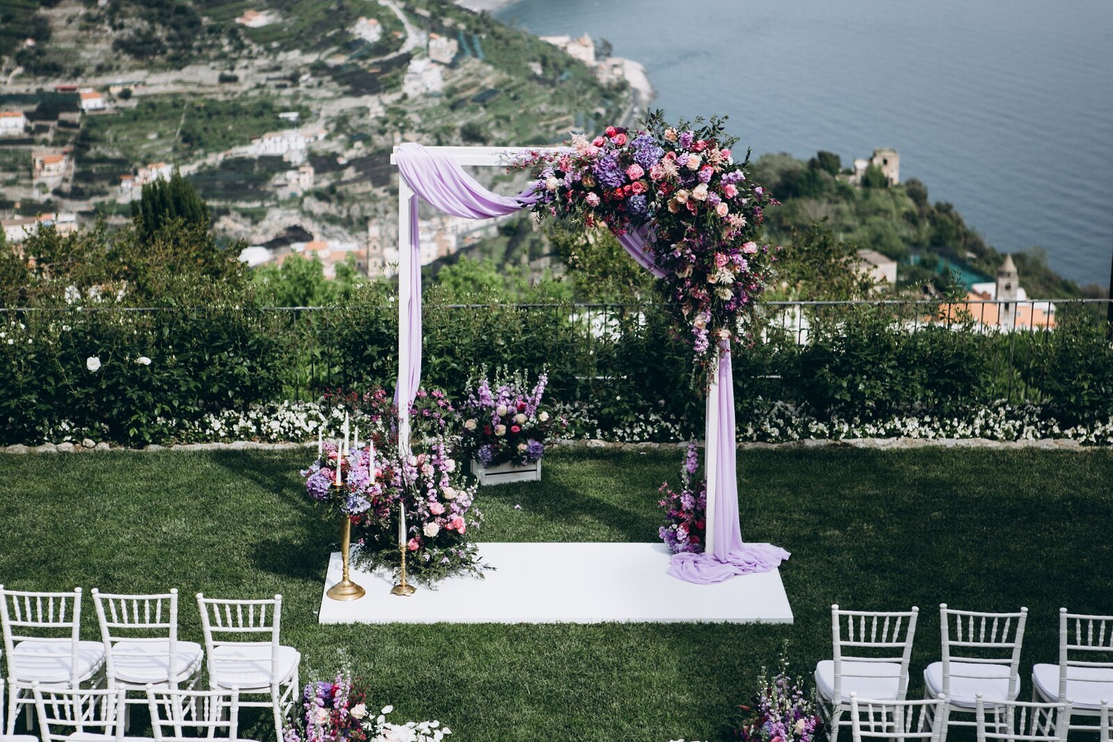 San Diego outdoor purple wedding