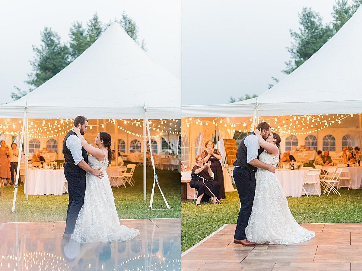 Navy & Rose Summer Backyard Wedding | Danvers, IL_0089