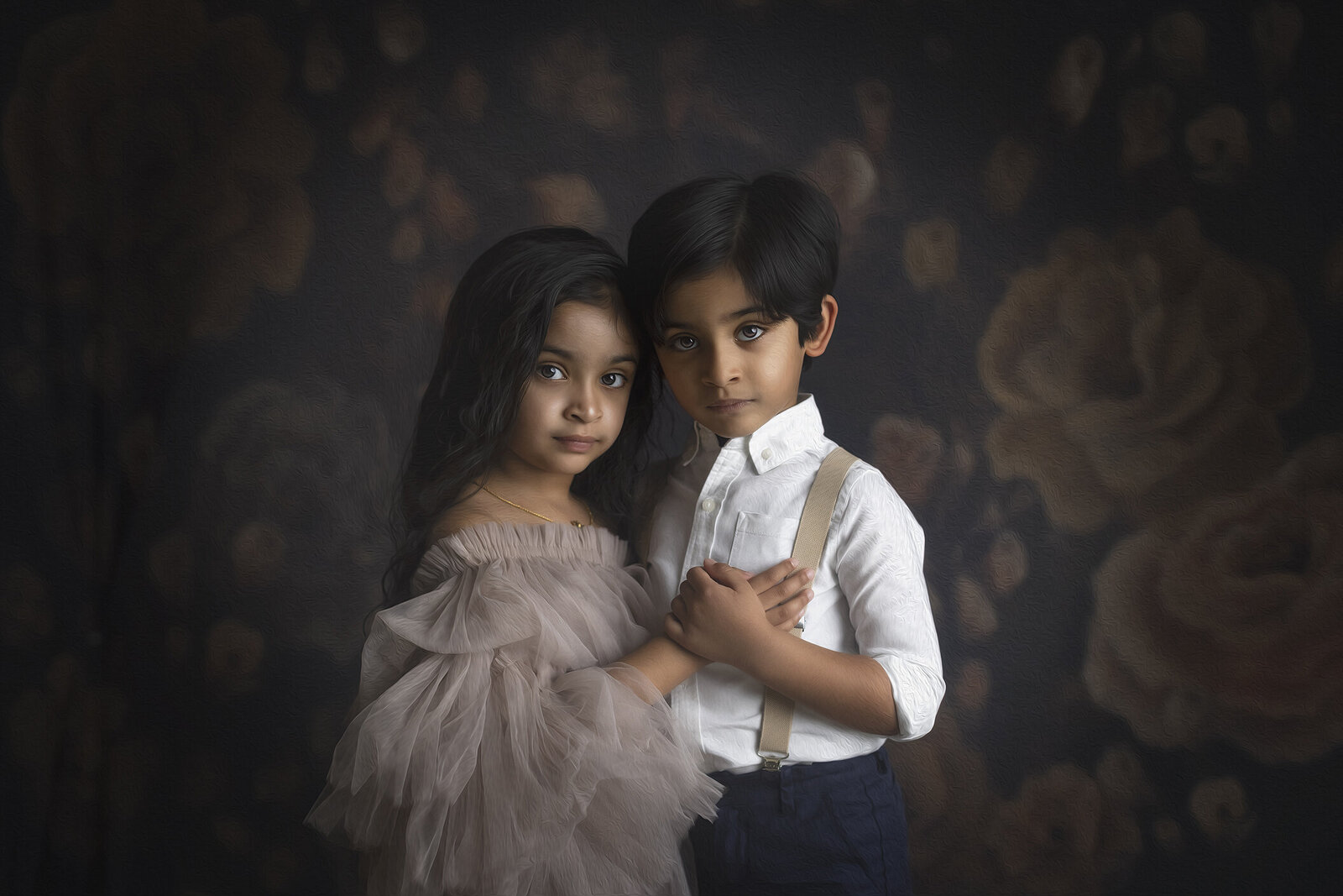 Siblings in Fine Art studio photography.