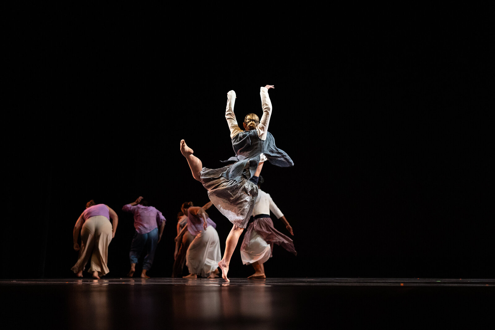 Dancers performing modern dance