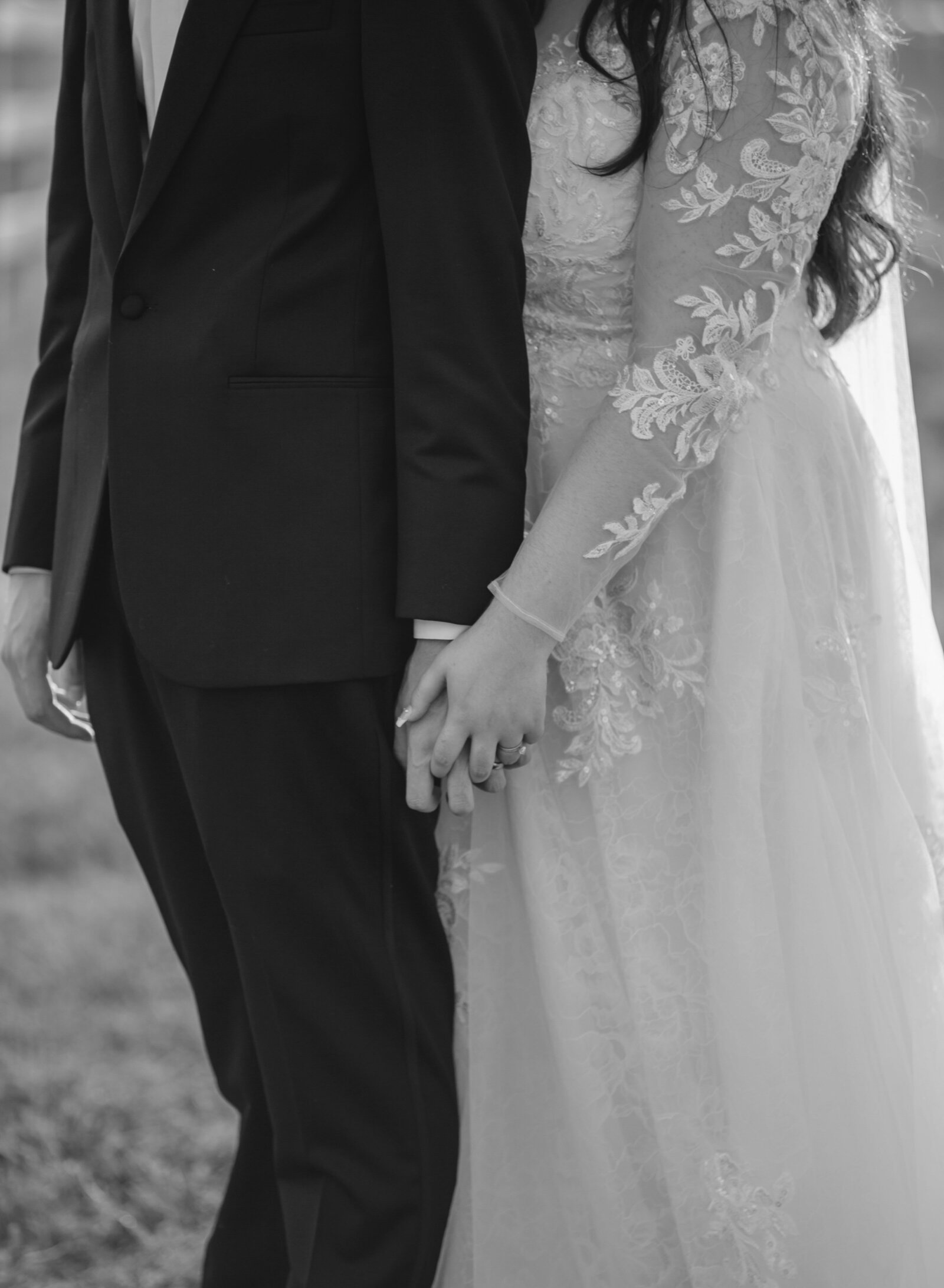 bride and groom hands