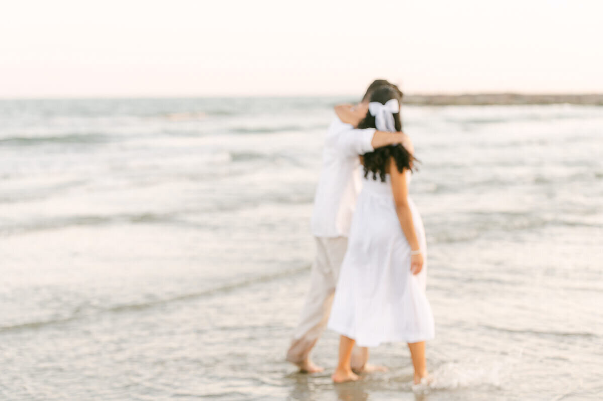 Couple on the beach in Galveston