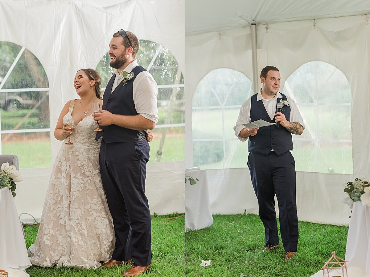 Navy & Rose Summer Backyard Wedding | Danvers, IL_0082