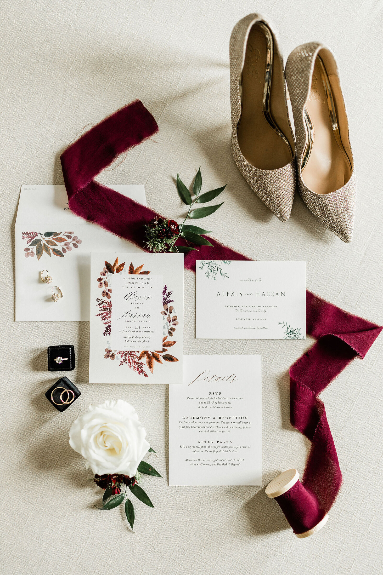 Timeless Wedding Details | The Peabody Library Baltimore MD | The Axtells Photo and Film