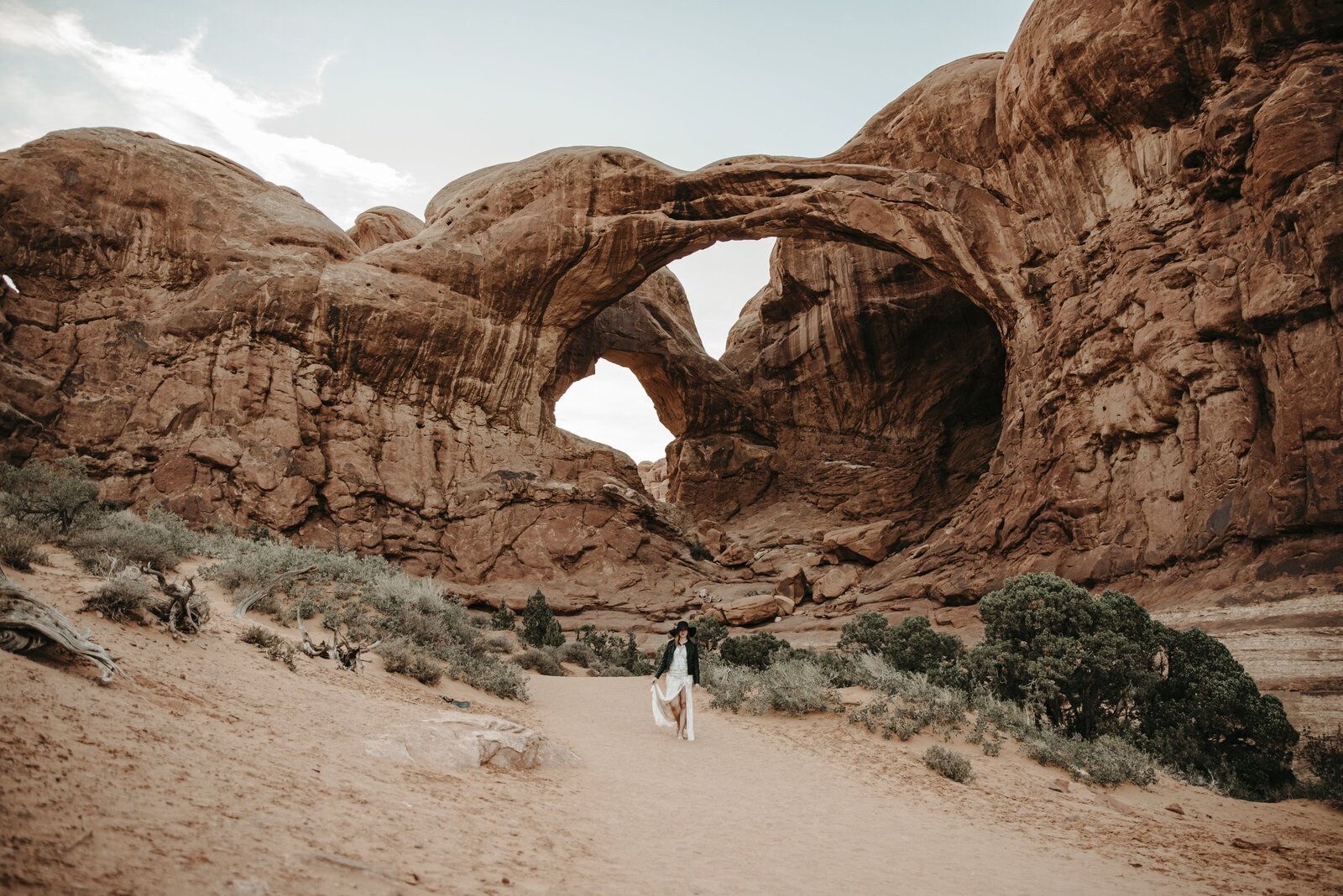 Edgy Boho Desert Utah Arches National Park Bridal Session 102