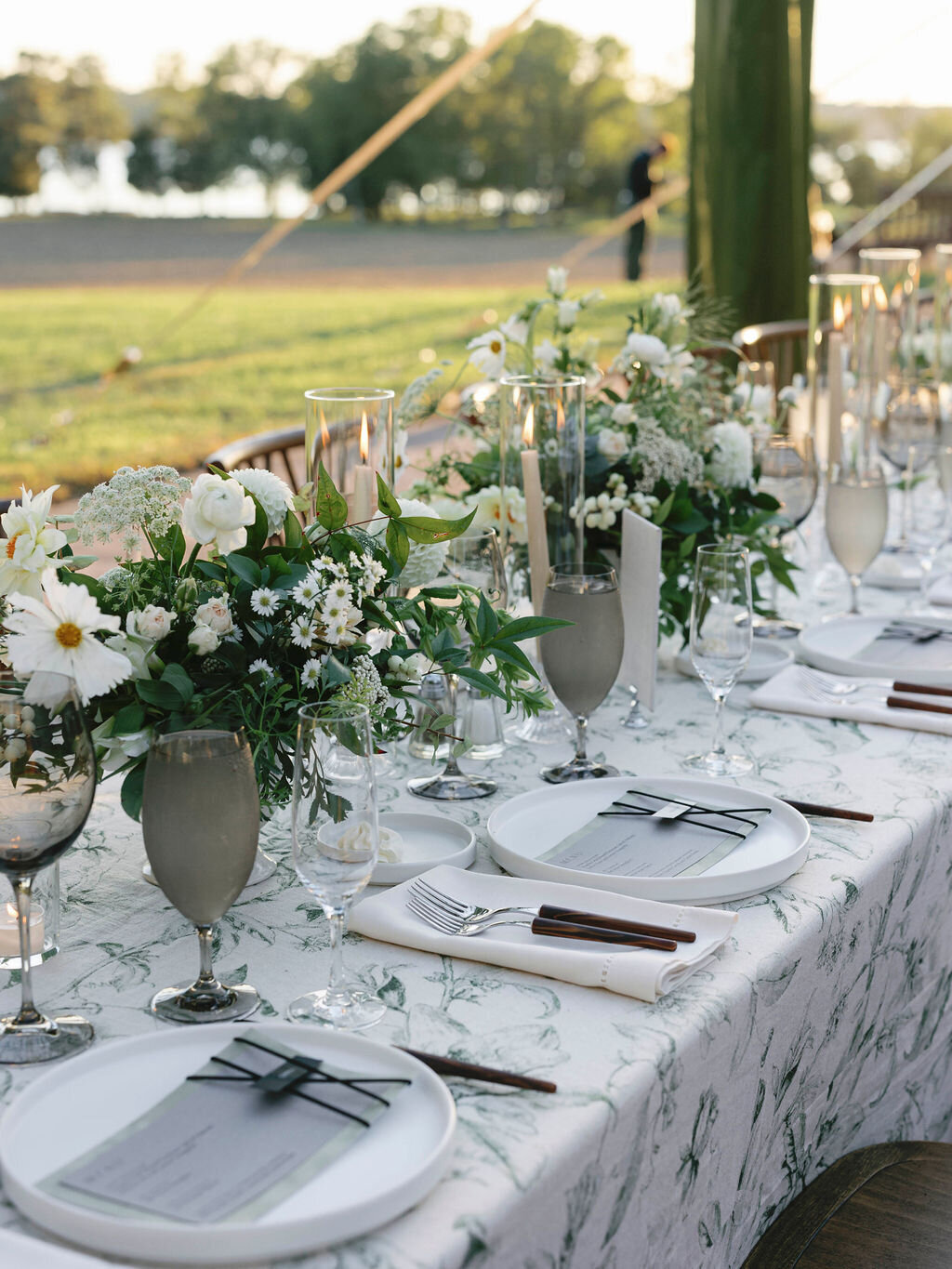 132Kate Campbell Floral Brittland waterfront tented wedding by Molly McManus photo