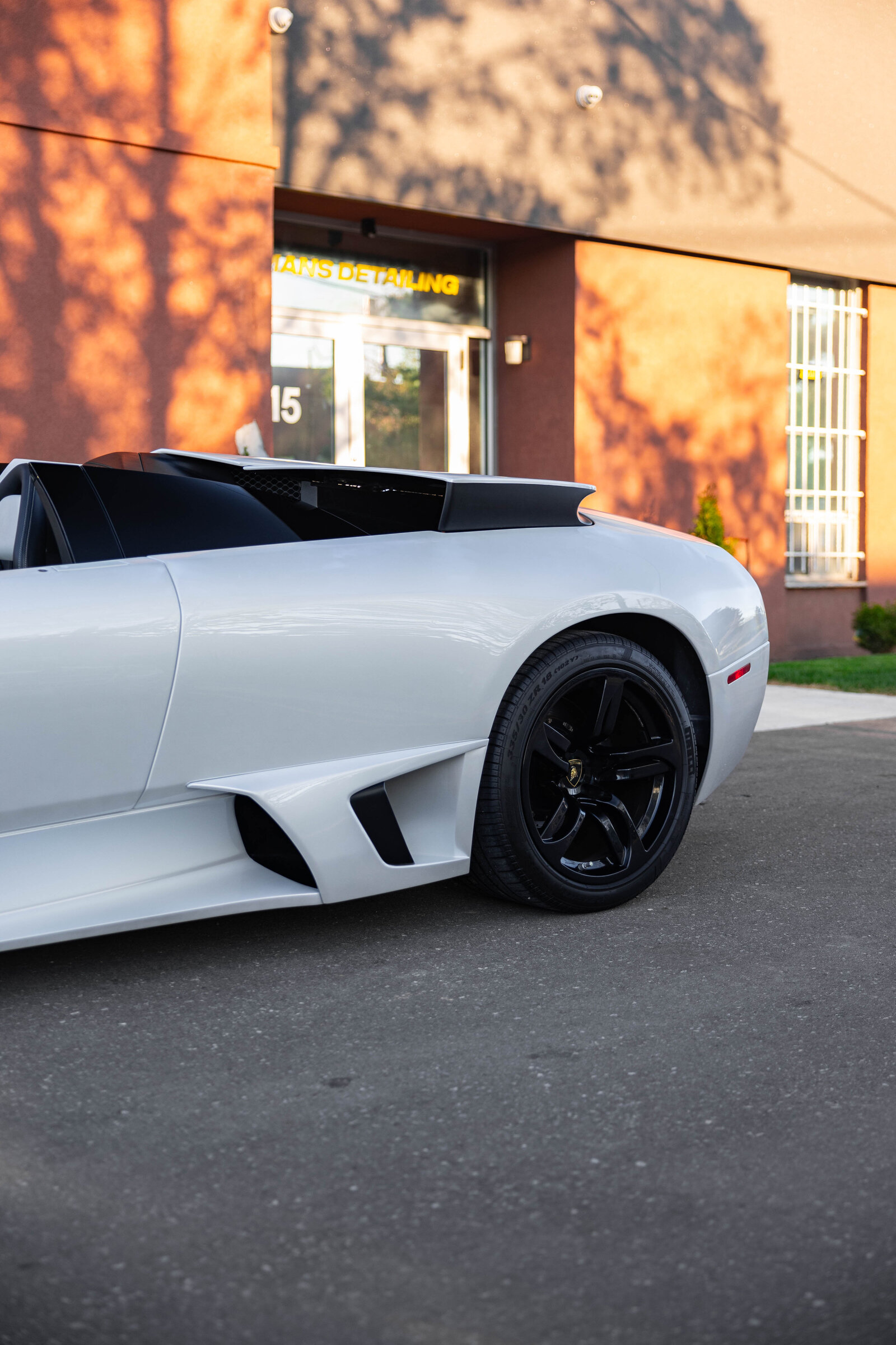 White Lamborghini Murci Paint Correction Full Body PPF Exterior Interior Detailing Le Mans Detailing Markham Toronto 1