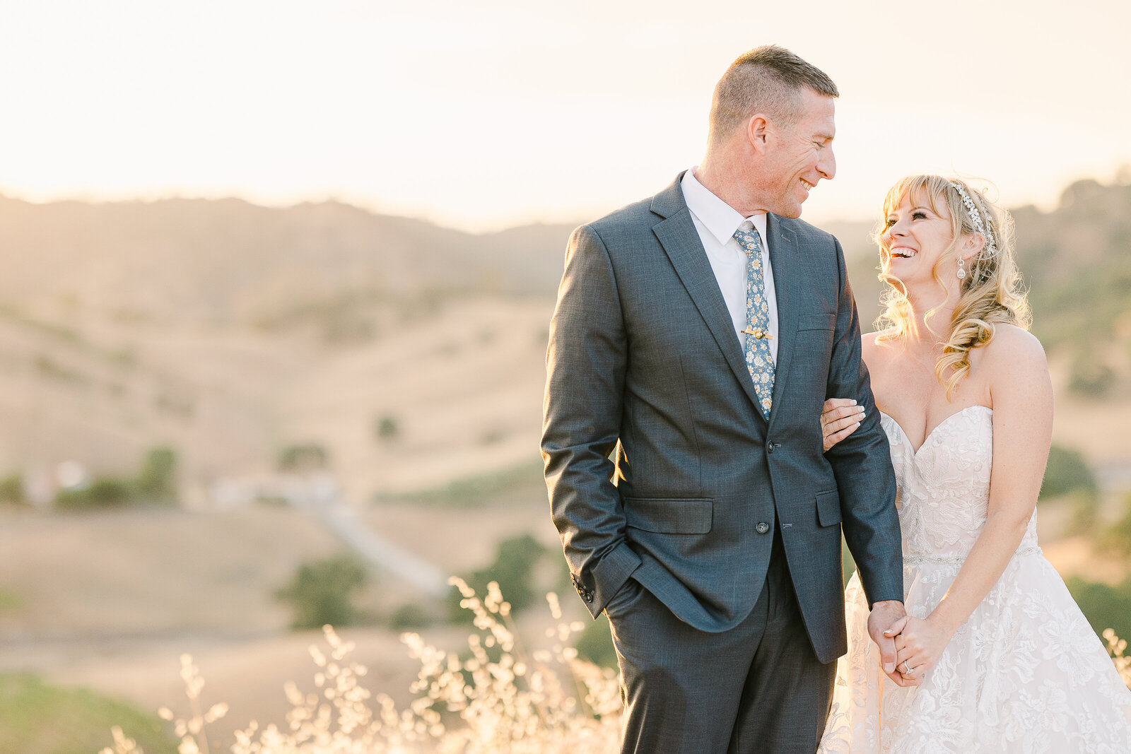 Sunset Wedding Photography in a Vineyard
