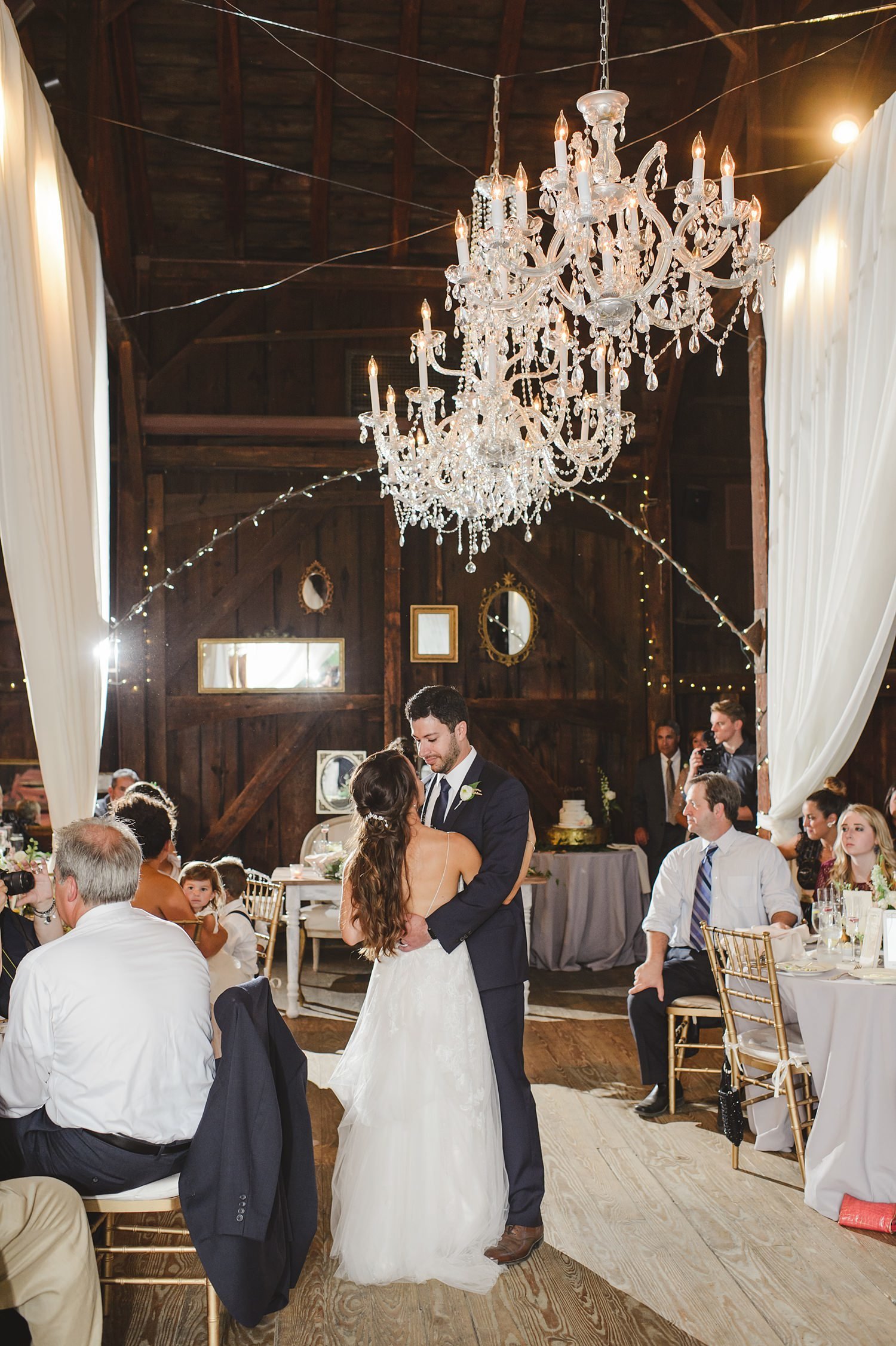 Rustic & Glamorous chandelier wedding at The Webb Barn in Wethersfield, CT