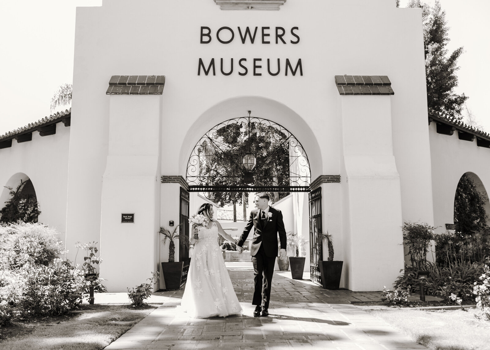Wedding Portraits at Bowers Museum in Santa Ana California