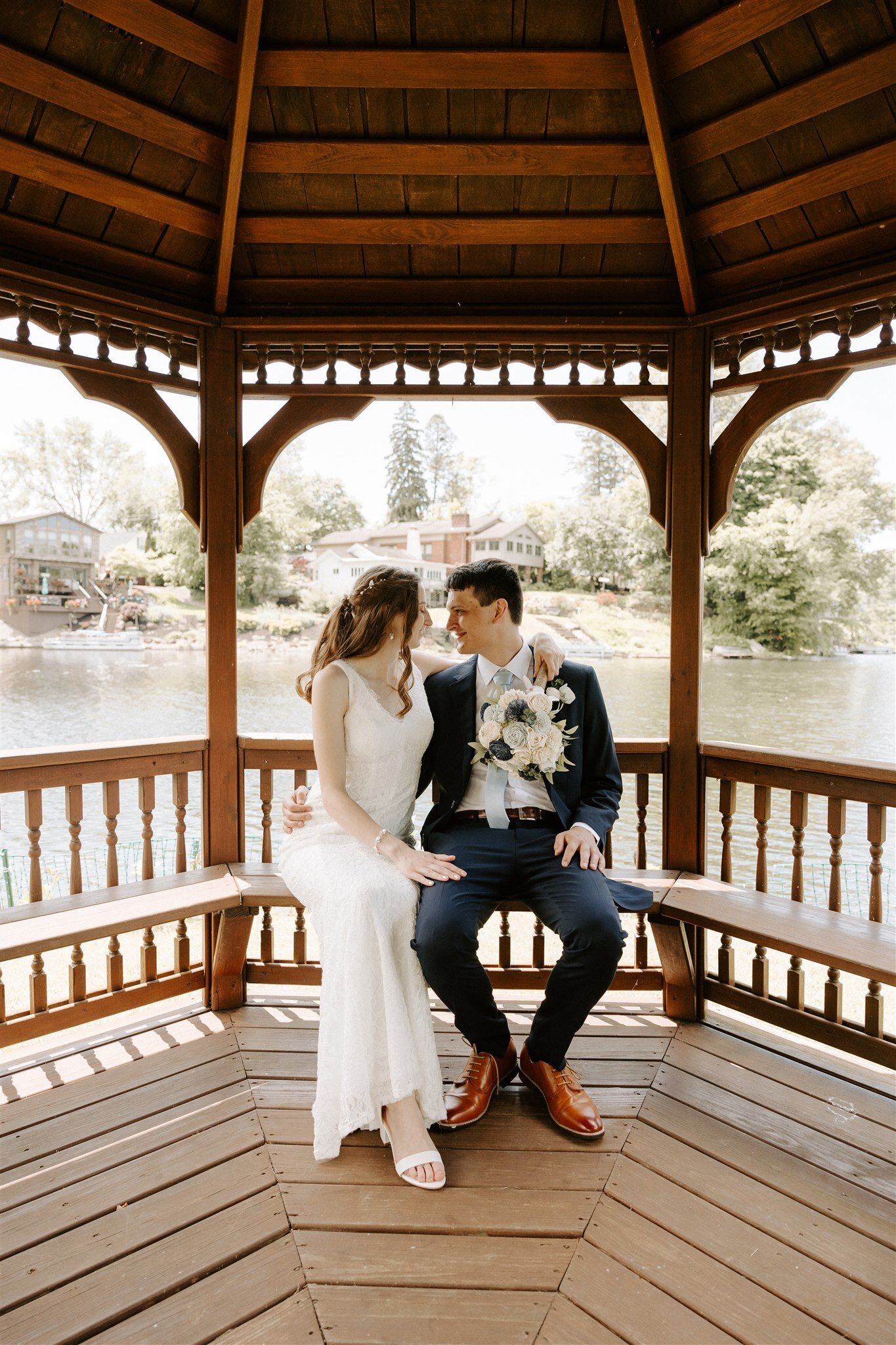 couple under gazebo wide