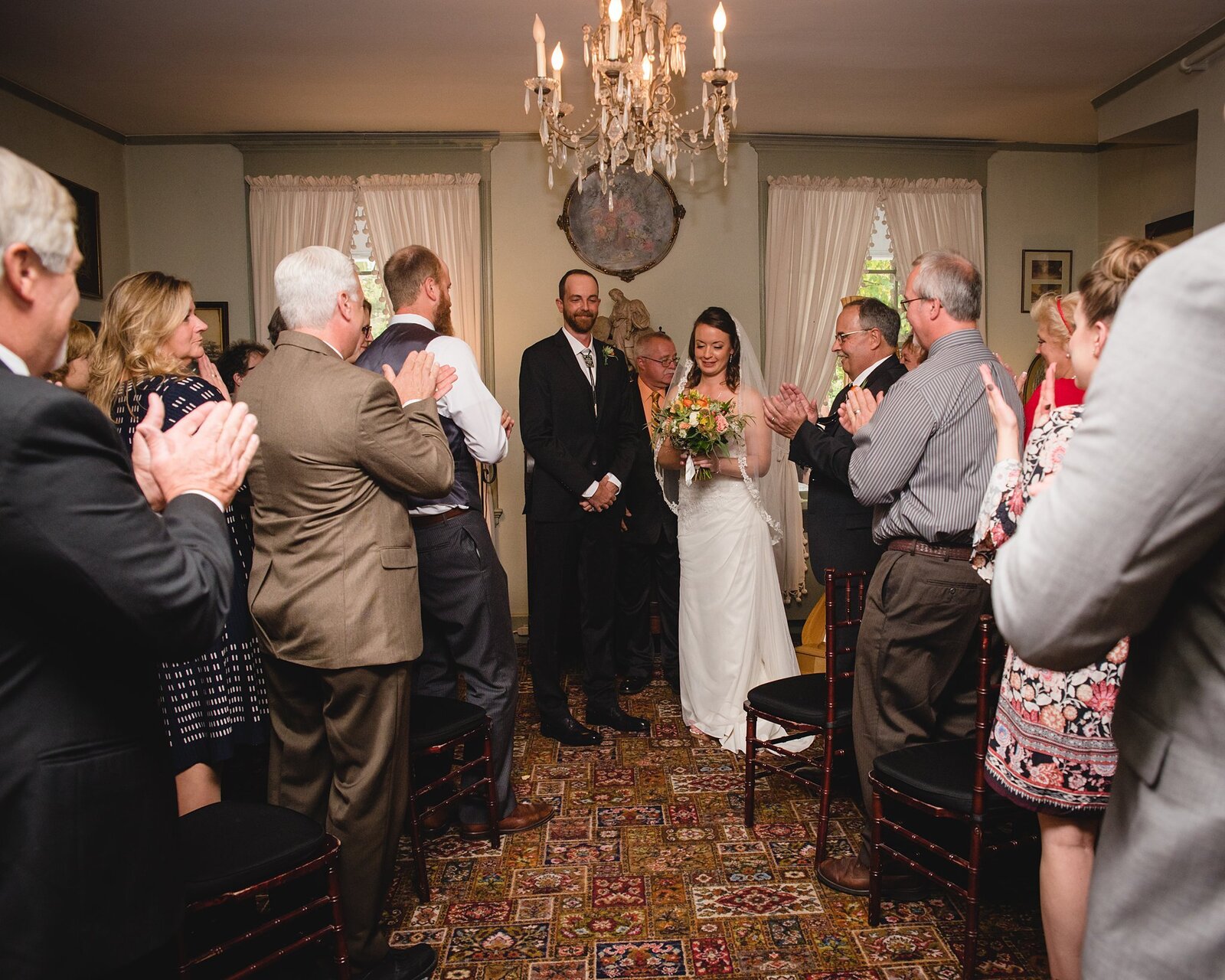 intimate wedding ceremony indoors