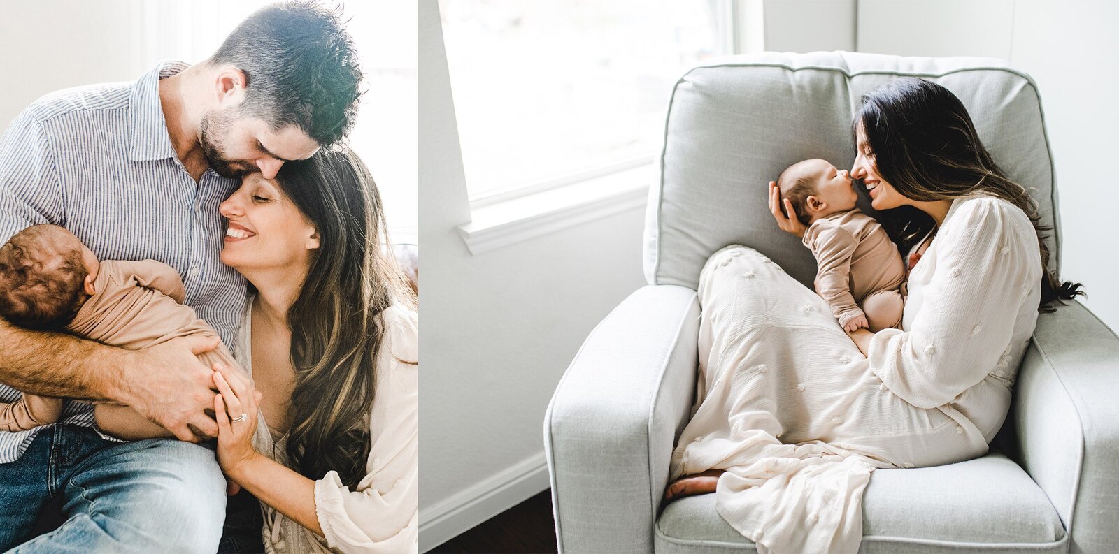 Casual yet elevated, in-home newborn photography