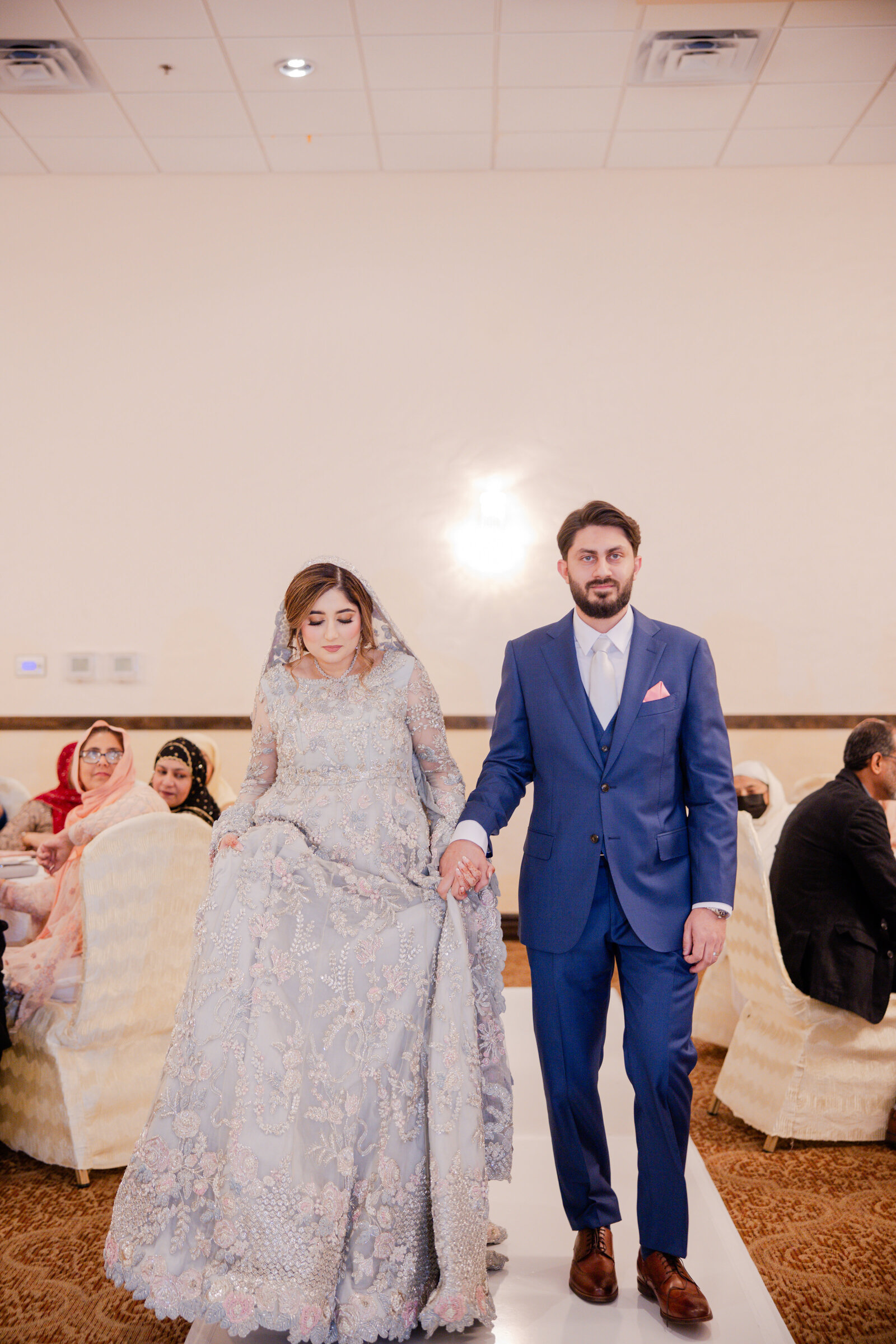 Bride-and-groom-entry-at-Walima