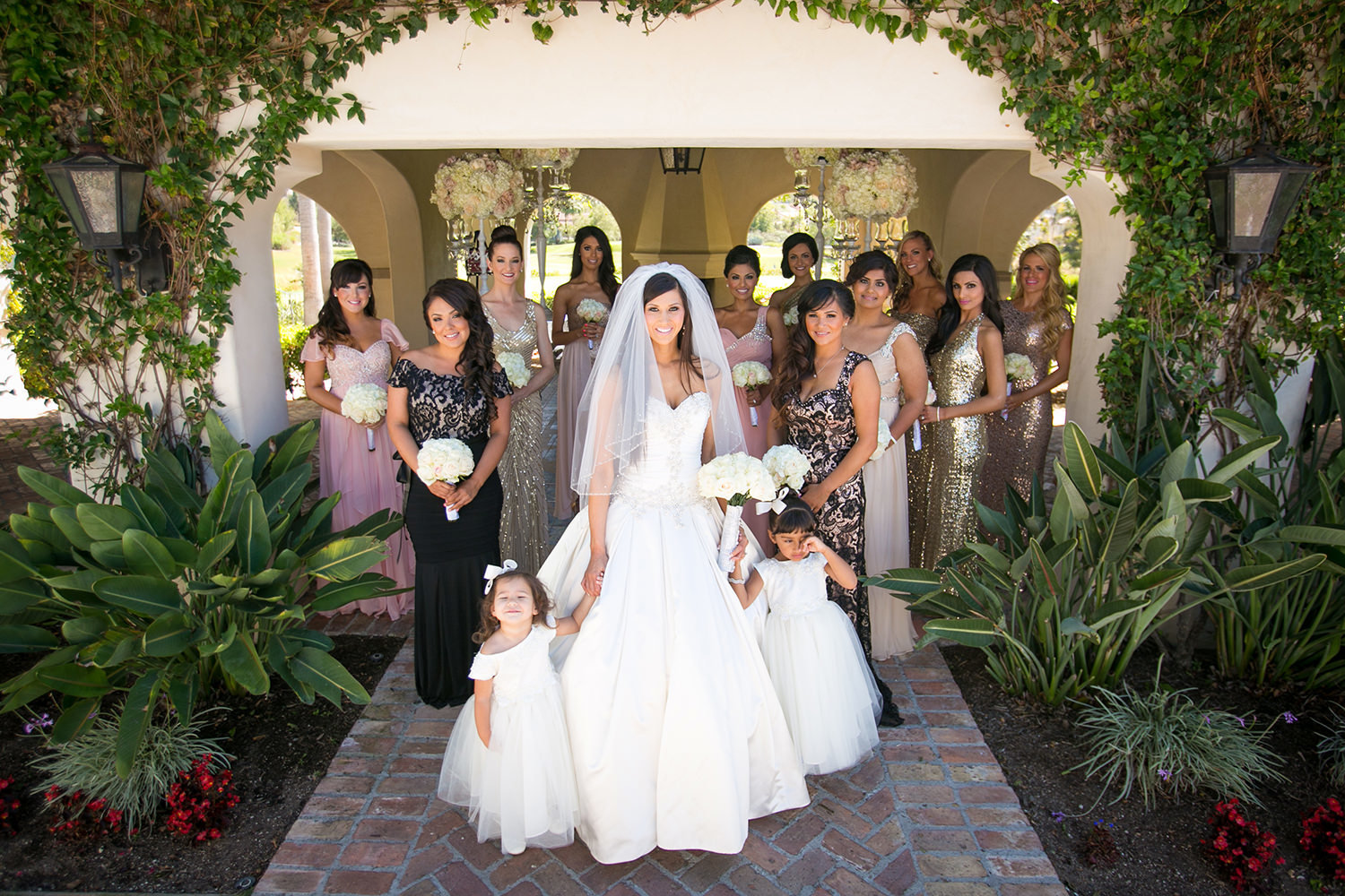 bridal party at crosby club