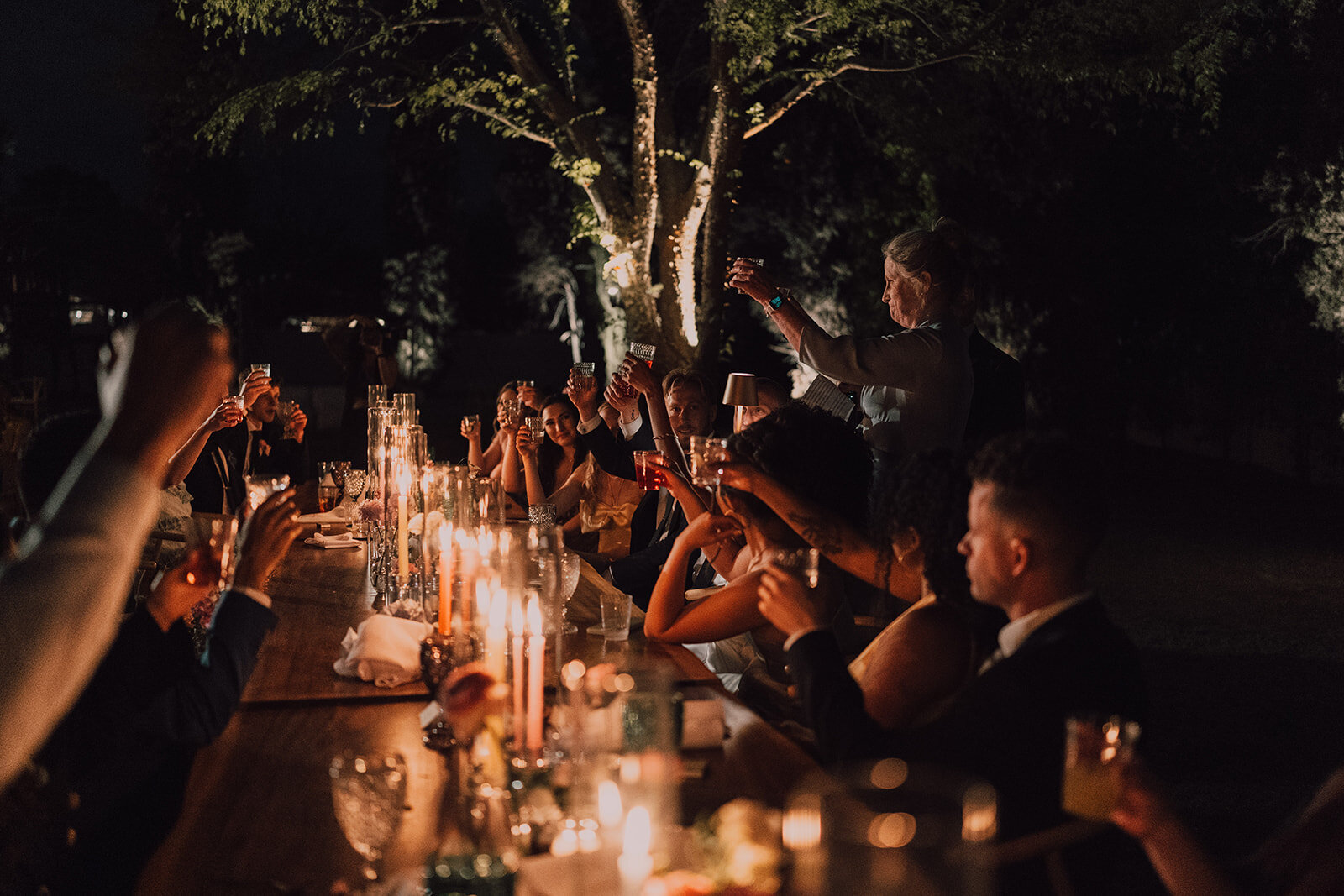 Satin & Slate team managing a wedding timeline and vendor setup in Phoenix