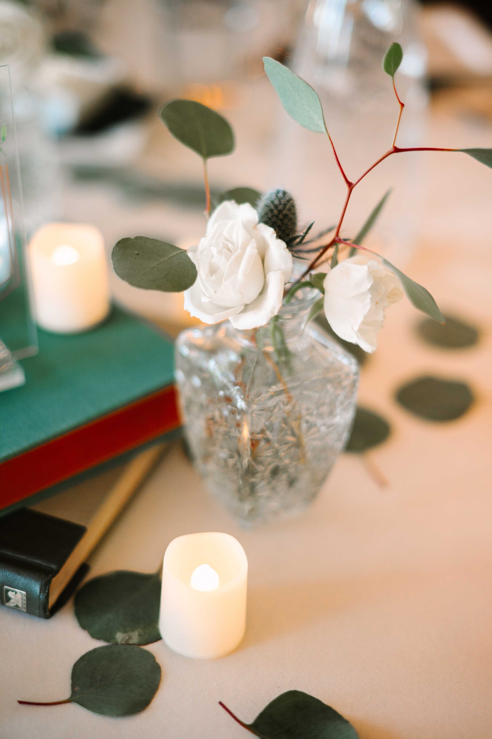 Wedding reception table set-up