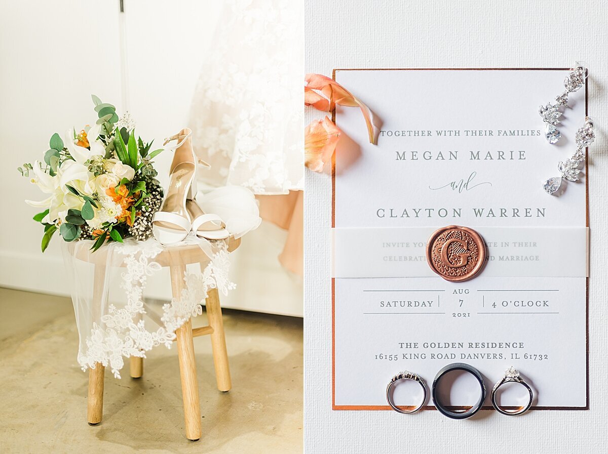 Navy & Rose Summer Backyard Wedding | Danvers, IL_0002