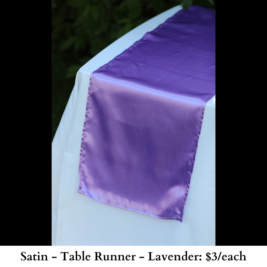 Satin-Table Runner-Lavender-263