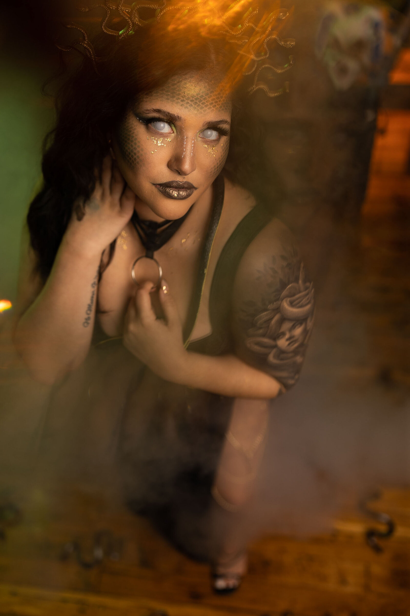 scary looking woman for a halloween theme