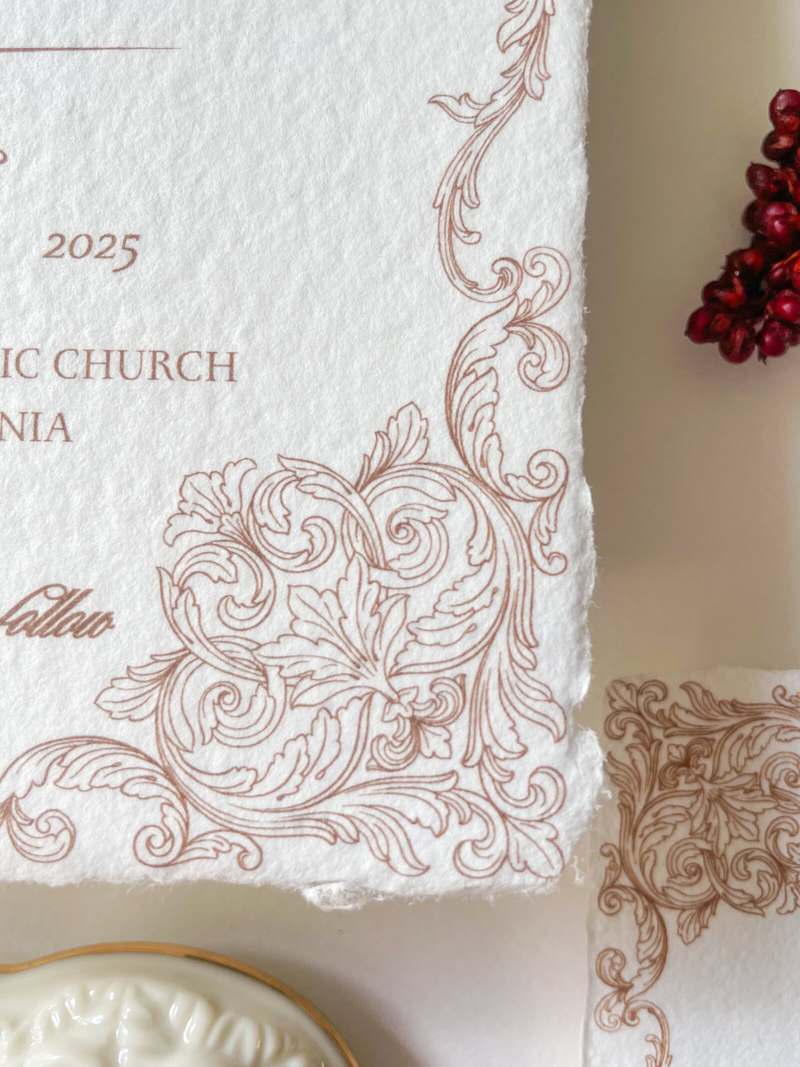 Handmade wedding invitations