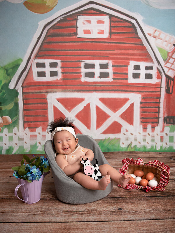 East Brunswick NJ Baby Photographer 100 Days Happy Farmer