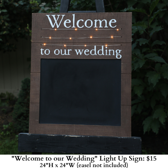 Welcome to our Wedding Light Up Sign-793