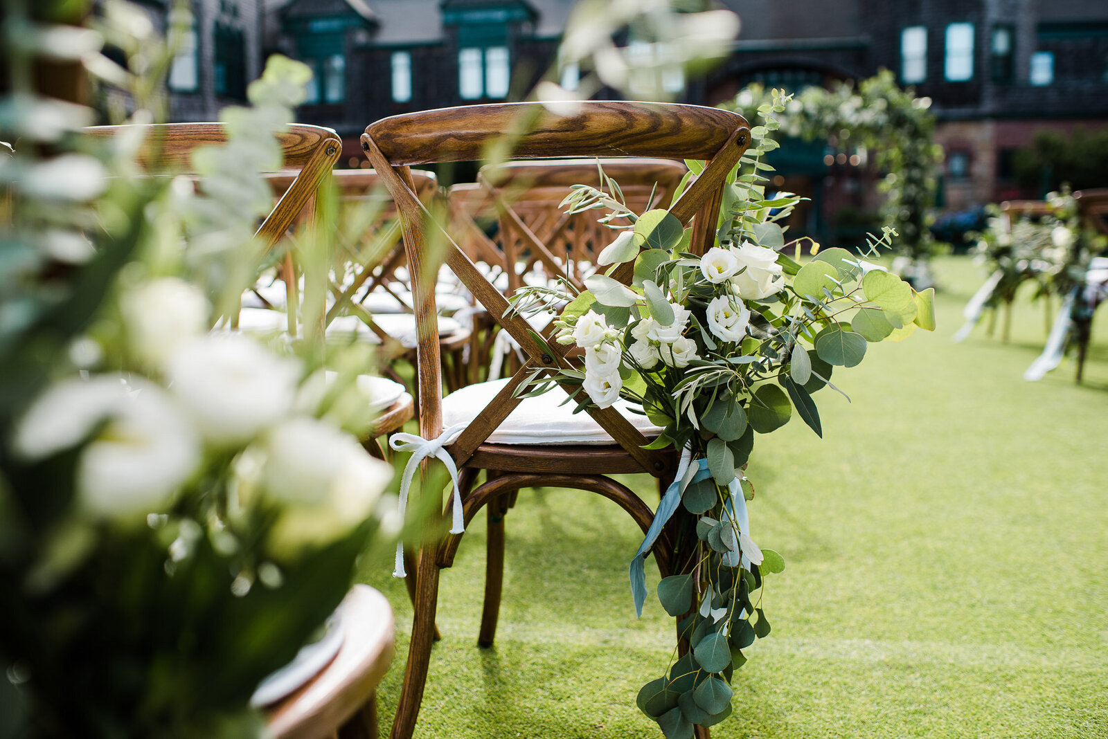 floral ceremony chair decor
