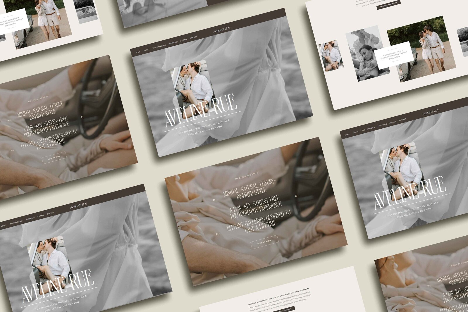 Aveline Rue Showit website—story-first structure with refined typography and intuitive flow guiding visitors from intrigue to inquiry (6)