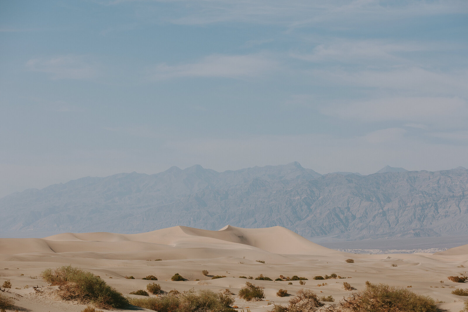 Mesquite Sand Dunes in Death Valley in Southern California