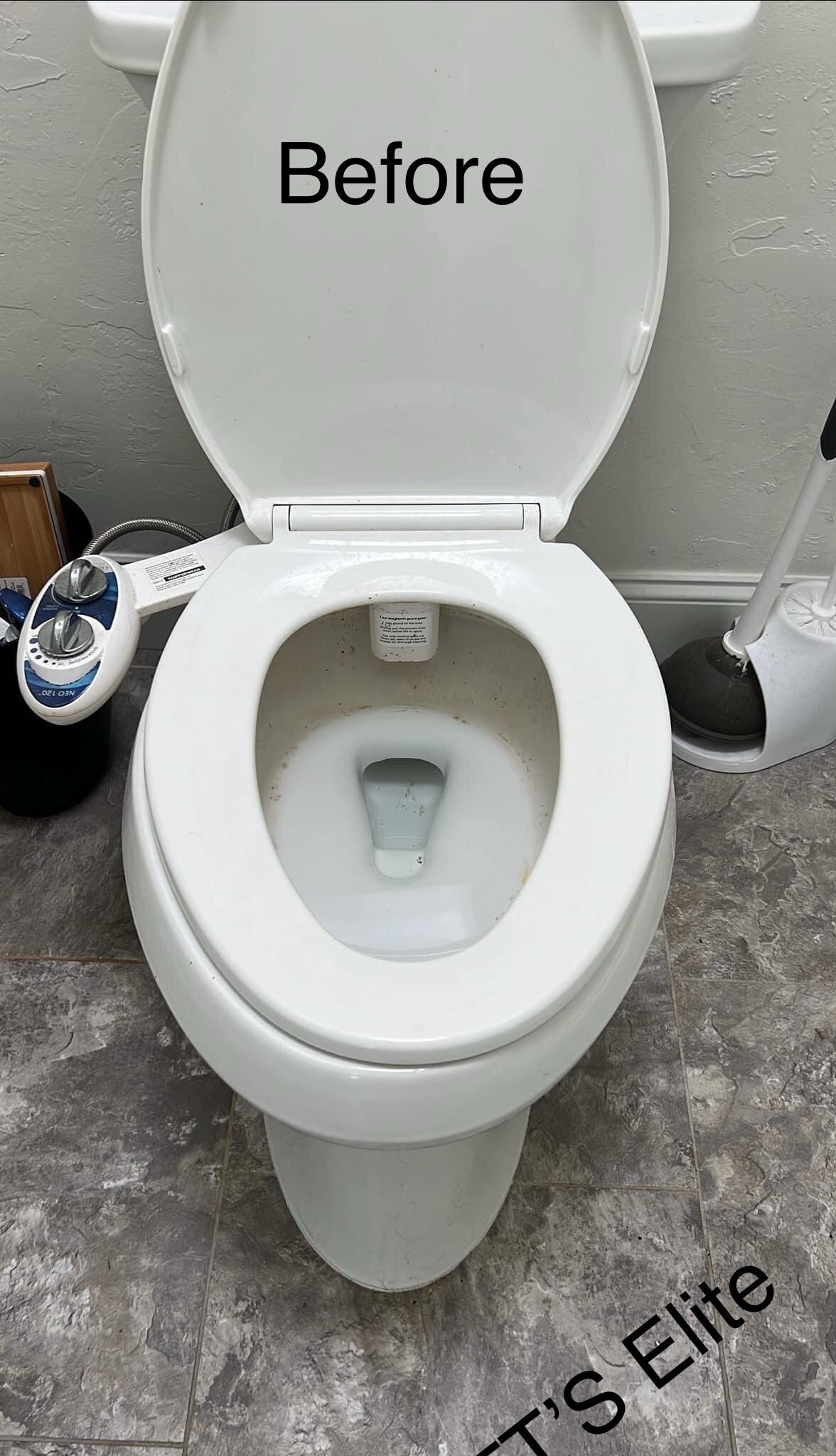 toliet before