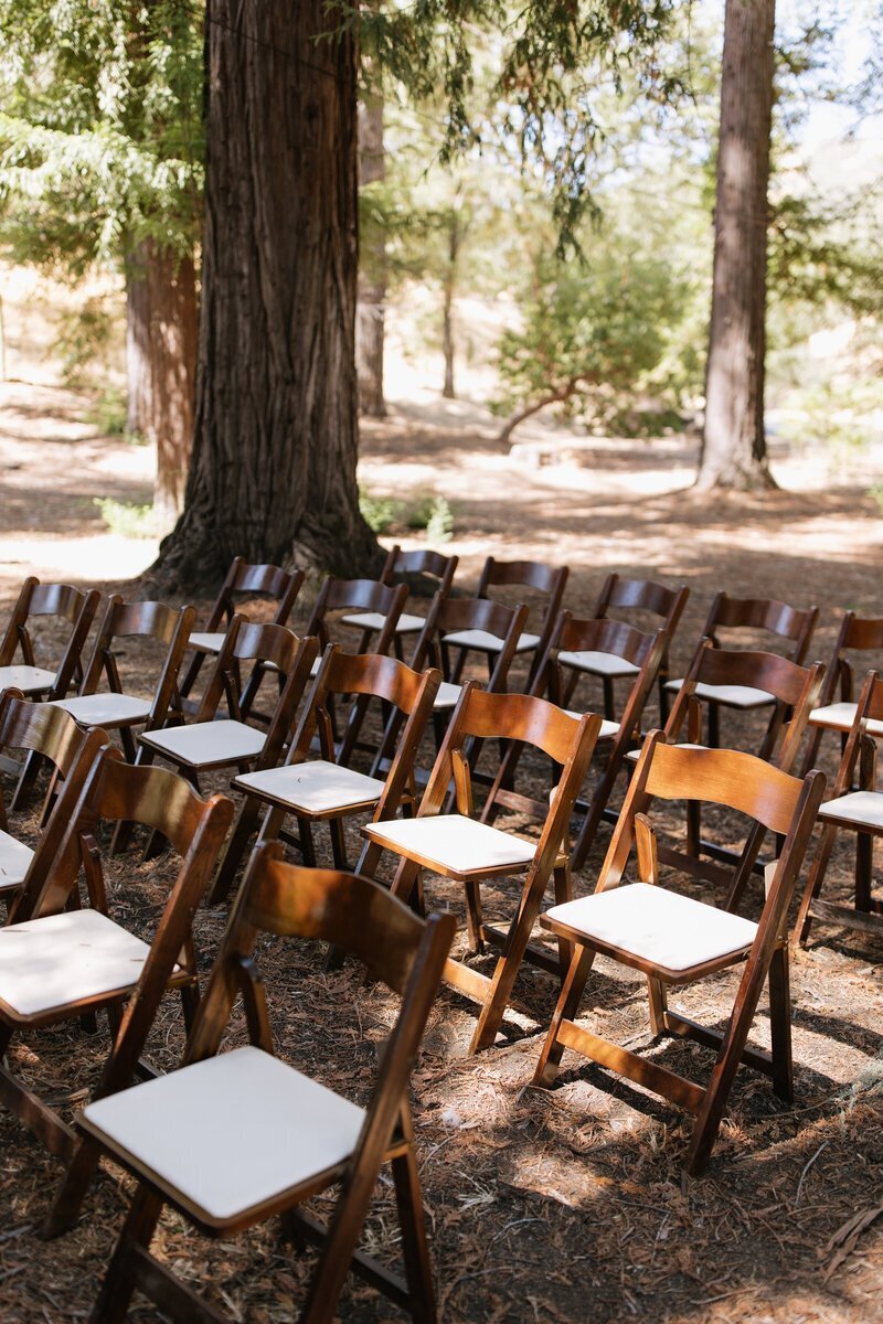 Wedding ceremony set up by northern california wedding photographers