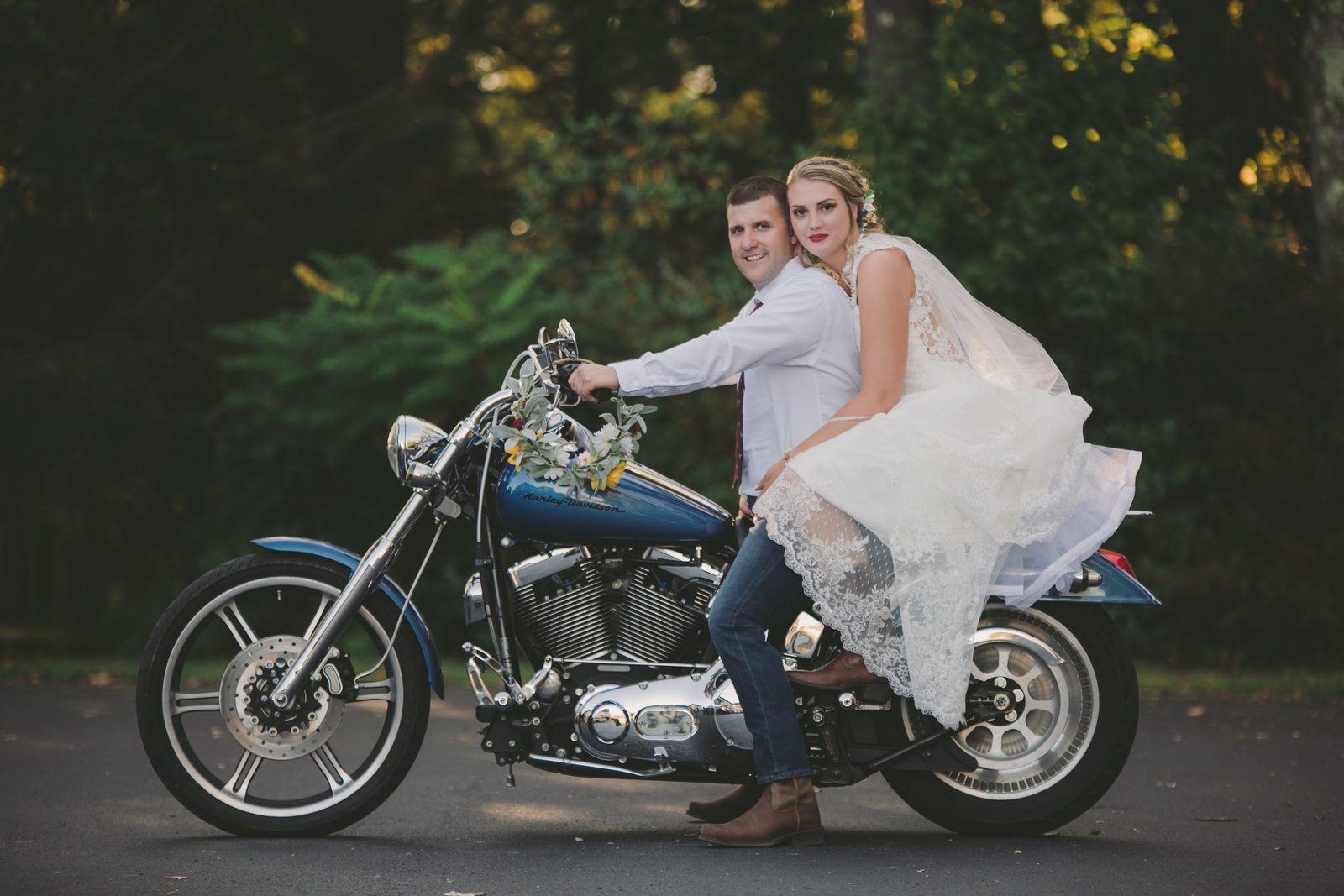 just hitched on a Harley Davidson in New York