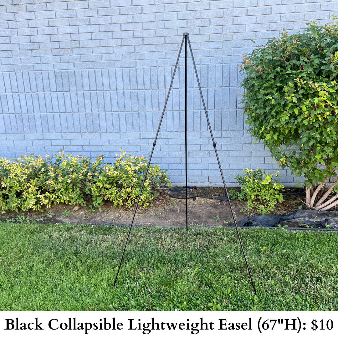 Black Collapsible Lightweight Easel-882