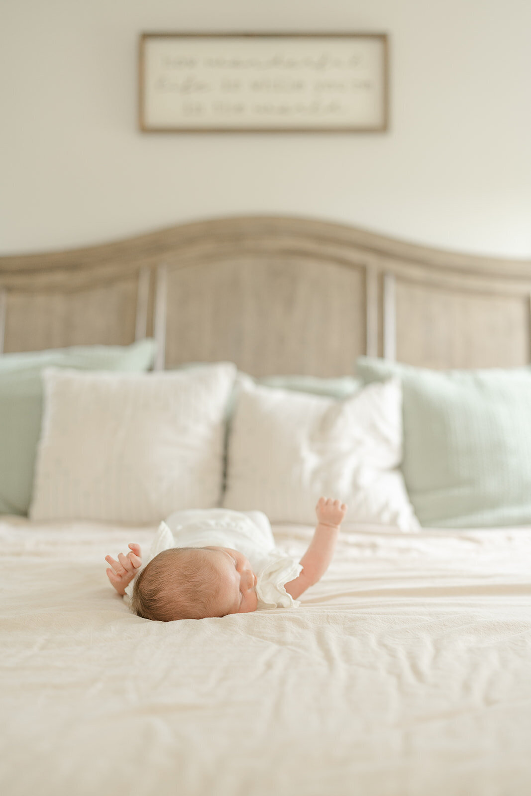 baby laying in bed in The Plains, Virginia