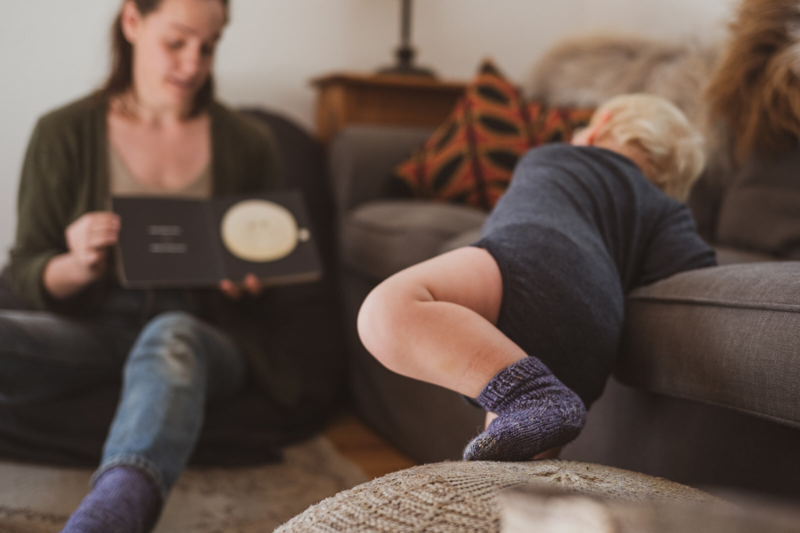A candid family moment great barrington captured in a documentary-style family photography session.